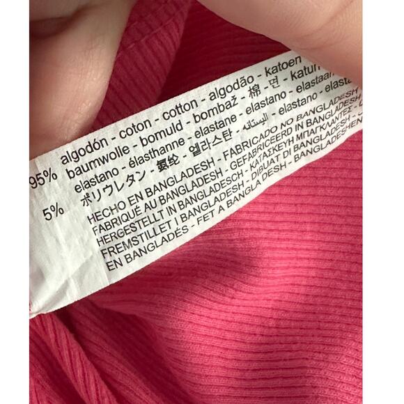 Zara pink ribbed crop tank top size M - Picture 4 of 12